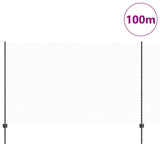 Welded Wire Fence 100 x 1.4 m PVC-Coated Steel Grey 3336939