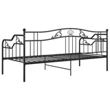 Sofa Bed Frame Black Powder-coated metal 90x200 cm 324761