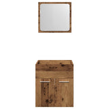 2 Piece Bathroom Furniture Set Old Wood Engineered Wood 862036