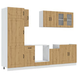 8 Piece Kitchen Cabinet Set Kalmar Artisan Oak Engineered Wood 3314800