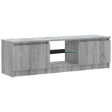 TV Cabinet with LED Lights Grey Sonoma 120x30x36 cm 815709