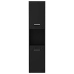 Bathroom Cabinet Black 30x30x130 cm Engineered Wood 804998