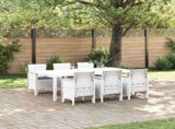 Garden Dining Set 7 pcs White Polypropylene 3378725