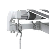 Manual Retractable Awning Anthracite&White 350x250 cm 3216036