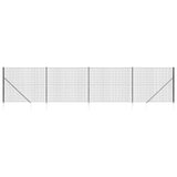 Wire Mesh Fence with Spike Anchors Anthracite 1.6x10 m 154244