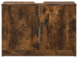 Bathroom Sink Cabinet UTRECHT Smoked Oak 59.5 x 31.5x 59 cm 897670