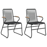 3 Piece Garden Dining Set Black PVC Rattan 3060267