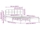 Bed Frame with Upholstered Headboard Dark Grey 120 x 190 cm 877995