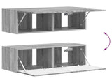 TV Cabinet Set Wall-mounted 4 pcs Grey Sonoma Engineered Wood 3409012