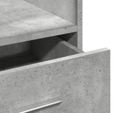 Lectern with Wheels & Drawer Concrete Grey 55x55x107 cm Engineered Wood 848027
