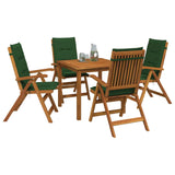 5-Piece Garden Dining Set Natural Solid Acacia Wood 3434601