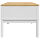 Coffee Table FLORO White 99x55.5x45 cm Solid Pine Wood 374018