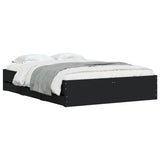 Bed Frame with Drawers without Mattress Black 120x200 cm 3207281