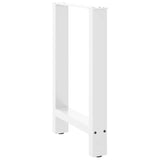 ZNTS Coffee Table Legs White 2 pcs 60x cm Steel 4013305