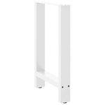 ZNTS Coffee Table Legs White 2 pcs 50x cm Steel 4013301