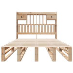 Bookcase Bed without Mattress 135x190 cm Double Solid Wood Pine 3323983