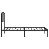 Metal Bed Frame without Mattress with Headboard Black 90x200cm 373880