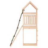 Playhouse with Climbing Wall Solid Wood Pine 3156898