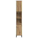 Bathroom Cabinet Artisan Oak 30x30x190 cm Engineered Wood 857106
