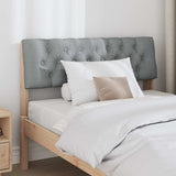 Upholstered Headboard Light Grey 100 cm Solid Pine Wood 879189