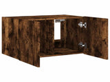 TV Wall Cabinet with LED Lights Smoked Oak 60x35x41 cm 837310
