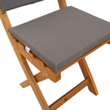 Garden Chair 4 pcs Dark Grey 38 x 46 x 85 cm Solid Acacia Wood 42028103