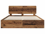 Bed Frame with Headboard Old Wood 140 x 190 cm Solid Pine Wood 3412495