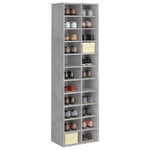 Shoe Cabinet Concrete Grey 54x34x183 cm Engineered Wood 800373