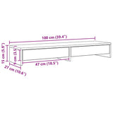 Monitor Stand with Drawers Artisian Oak 100x27x15 cm Engineered Wood 854678