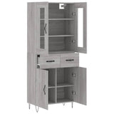 Highboard Grey Sonoma 69.5x34x180 cm Engineered Wood 3198567