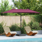 Garden Parasol Bordeaux Red 385 x 209 x 244 cm 42003279