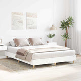 Bed Frame 2 pcs White 152 x 203 cm Engineered Wood 3402867