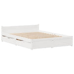 Bed Frame without Mattress White 140x200 cm Solid Wood Pine 3301689