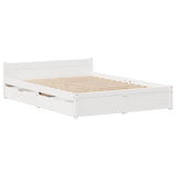 Bed Frame without Mattress White 140x200 cm Solid Wood Pine 3301689