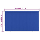 Outdoor Roller Blind 400x230 cm Blue HDPE 312860