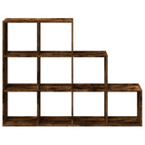 Room Divider Bookcase 3-Tier Smoked Oak 137,5x29x103,5 cm Engineered Wood 857980