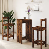 Bar Table Smoked Oak 51x50x103.5 cm Engineered Wood 854422
