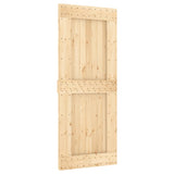 Sliding Door with Hardware Set 85x210 cm Solid Wood Pine 3203205