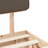 Bed Frame with Upholstered Headboard Taupe 120 x 190 cm 877367