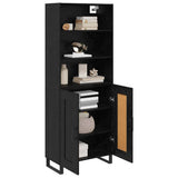 Highboard with Drawer 2 pcs Black Oak Engineered Wood 3416220