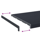 Window Sill Anthracite with wood grain 120 x 45 x 4.5 cm PVC 42046983
