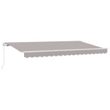 Retractable Awning Light Grey 400 x 200 cm Fabric 3329873