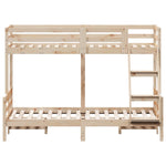 ZNTS Bunk Bed without Mattress 90x200/120x200 cm Solid Wood 3207185