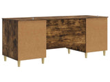 Desk Smoked Oak Engineered Wood 142.5 x 50 x 75 cm 3414617