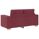 Sofa Set with Cushion 2 pcs Wine Red 221 x 78 x 80 cm Fabric 3324713