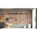 Garden Tool Storage Racks Wall Mounted 8 pcs Black Steel 3309655