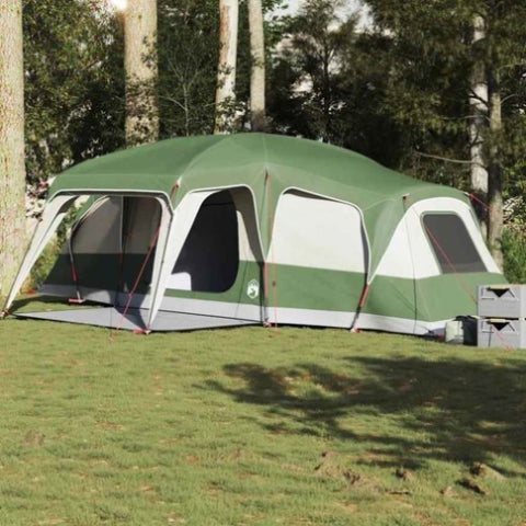 ZNTS Family Tent with Porch Dome 9-Person Green Waterproof 4009584