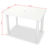 Outdoor Table And Chair White Plastic Medium Foldable 275073