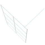 Walk-in Shower Wall White 140x195 cm Clear ESG Glass 152144