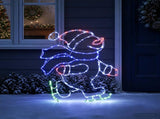 LED Sign Skating Santa LOVIISA 120 LEDs Multicolour 53 x 70 cm 42053441